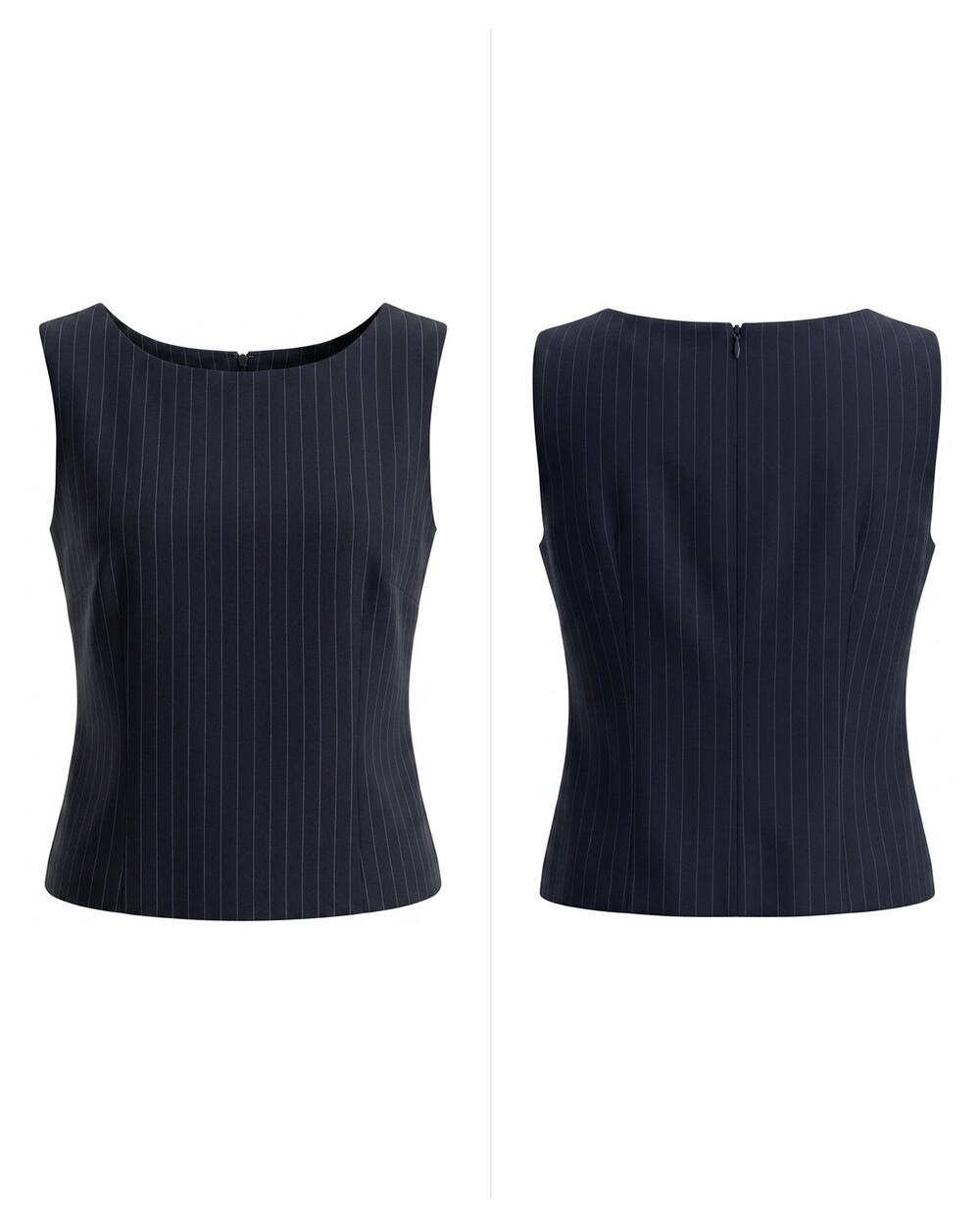 Brooks Brothers 100% Wool Made in USA Pinstripe Sleeveless Top Women Size 6